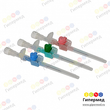 Катетер внутривенный периферический с крыльями и доп. портом 14G, 16G, 17G Suru